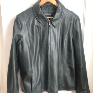 Donnybrook Black Zip Jacket XL Womens  Collared Lined Solid Regular Size XL.